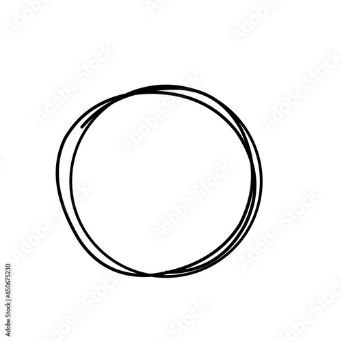 hand drawn circle lines
