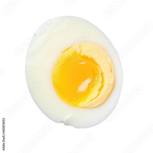 Hard Boiled Egg Isolated on...