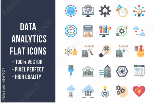 Data Analytics Flat Icons