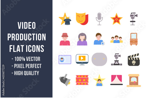 Video Production Flat Icons