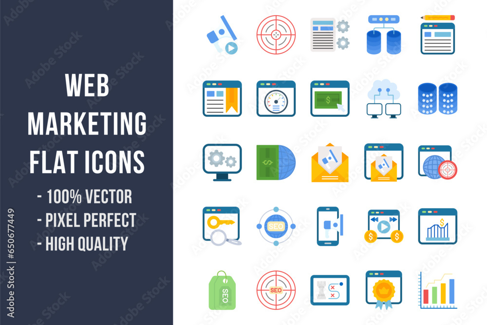 Web Marketing Flat Icons