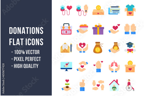 Donations Flat Icons photo