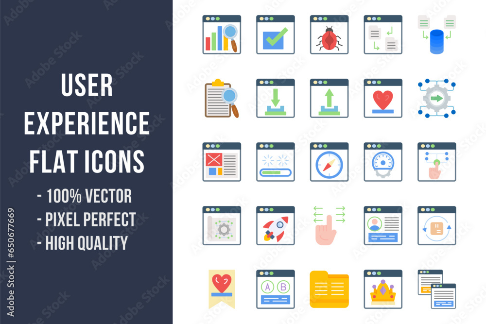 User Experience Flat Icons User Experience Flat Icons