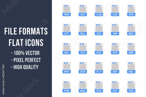 File Formats Flat Icons