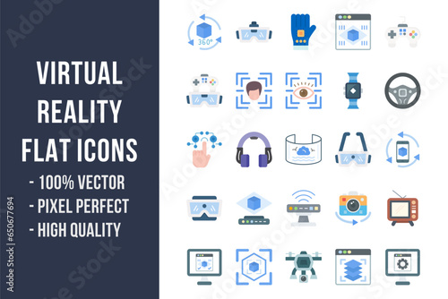 Virtual Reality Flat Icons
