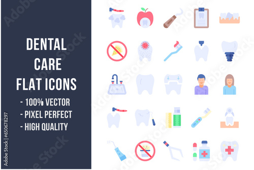 Dental Care Flat Icons