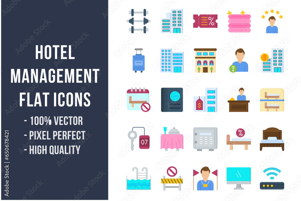 Hotel Management Flat Icons Hotel Management Flat Icons