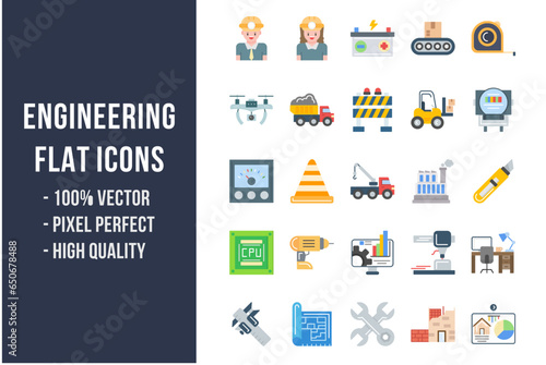 Engineering Flat Icons