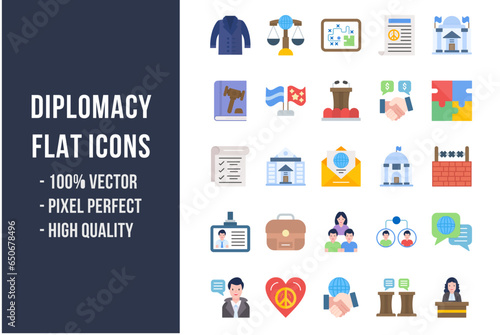 Diplomacy Flat Icons