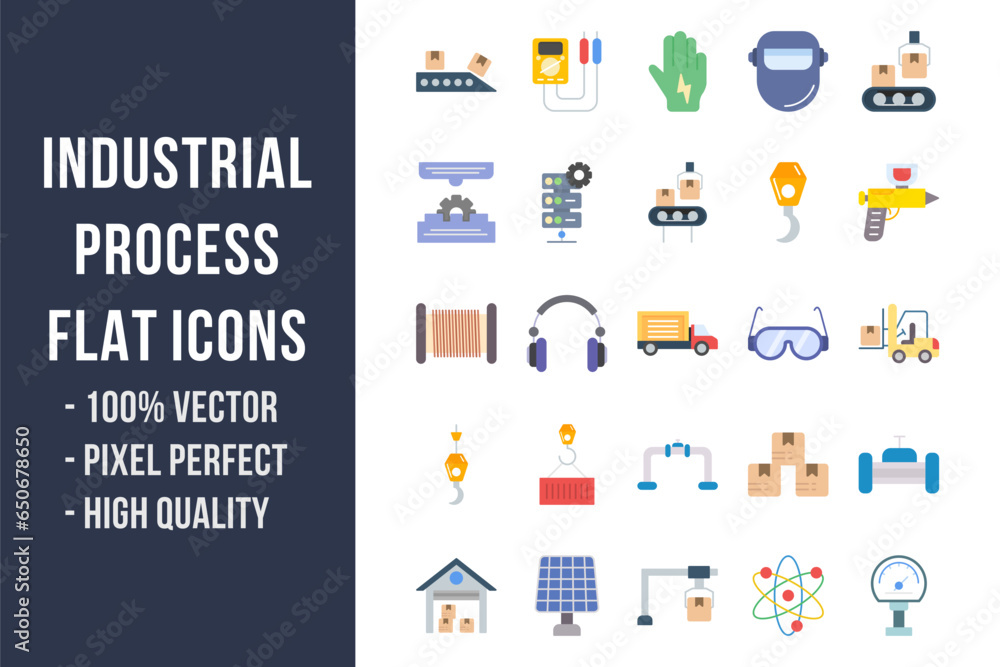 Industrial Process Flat Icons