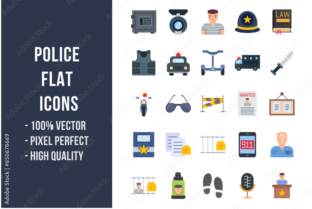 Police Flat Icons