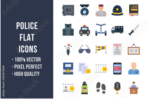 Police Flat Icons