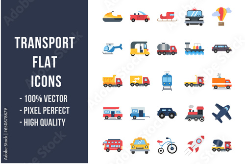 Transport Flat Icons