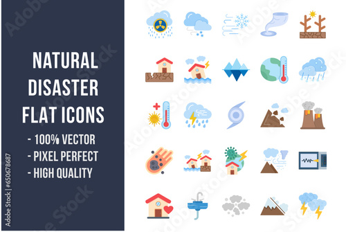 Natural Disaster Flat Icons