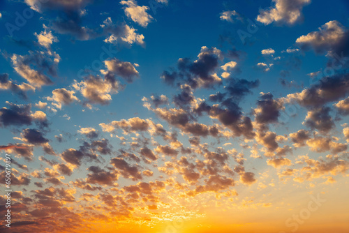 sunset sky with clouds