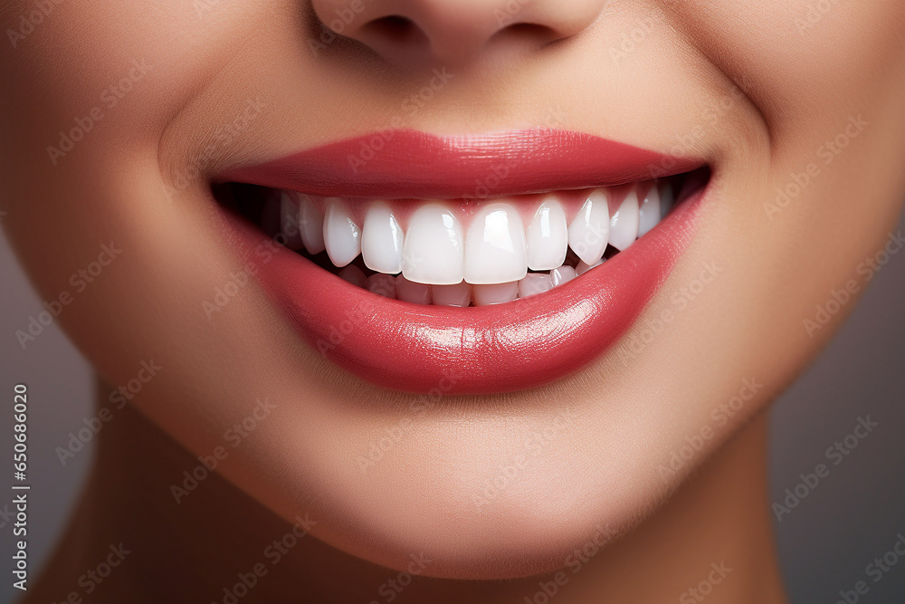 Obraz premium White teeth and lips