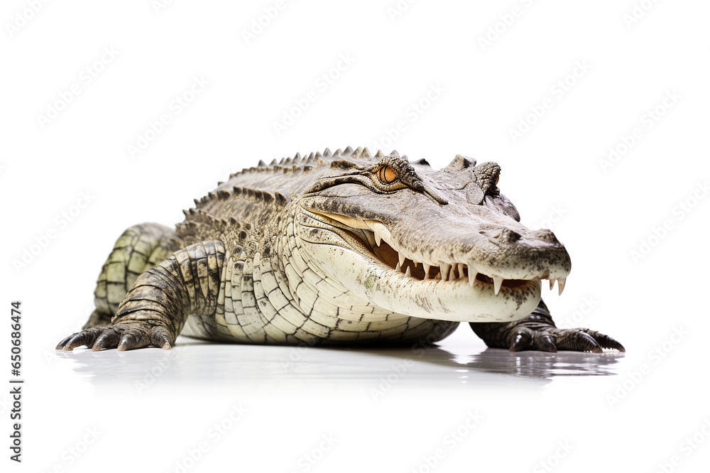 Obraz premium Crocodile isolated on white background