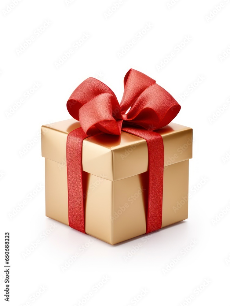 Beautiful colorful Christmas gift box isolated on white background Beautiful colorful Christmas gift box isolated on white background
