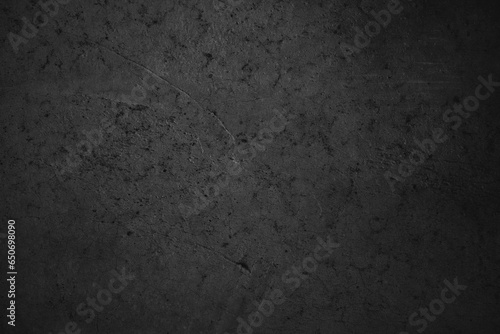 Black wall background cement or stone. concrete texture as a concept of horror and Halloween © Background Studio