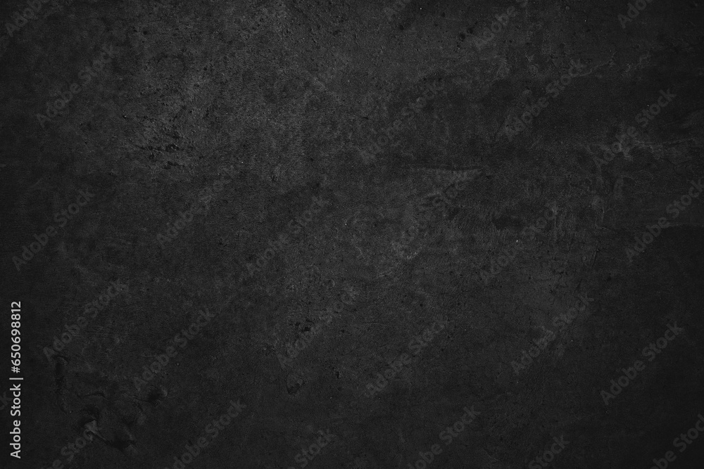 Black wall background cement or stone. concrete texture as a concept of horror and Halloween - obrazy, fototapety, plakaty 