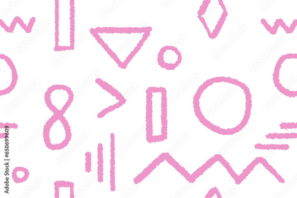 Seamless vector pink boho pattern
