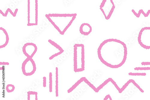 Seamless vector pink boho pattern