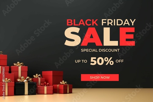 Grab Attention with Black Friday Sale Social Media Banner Offer Background