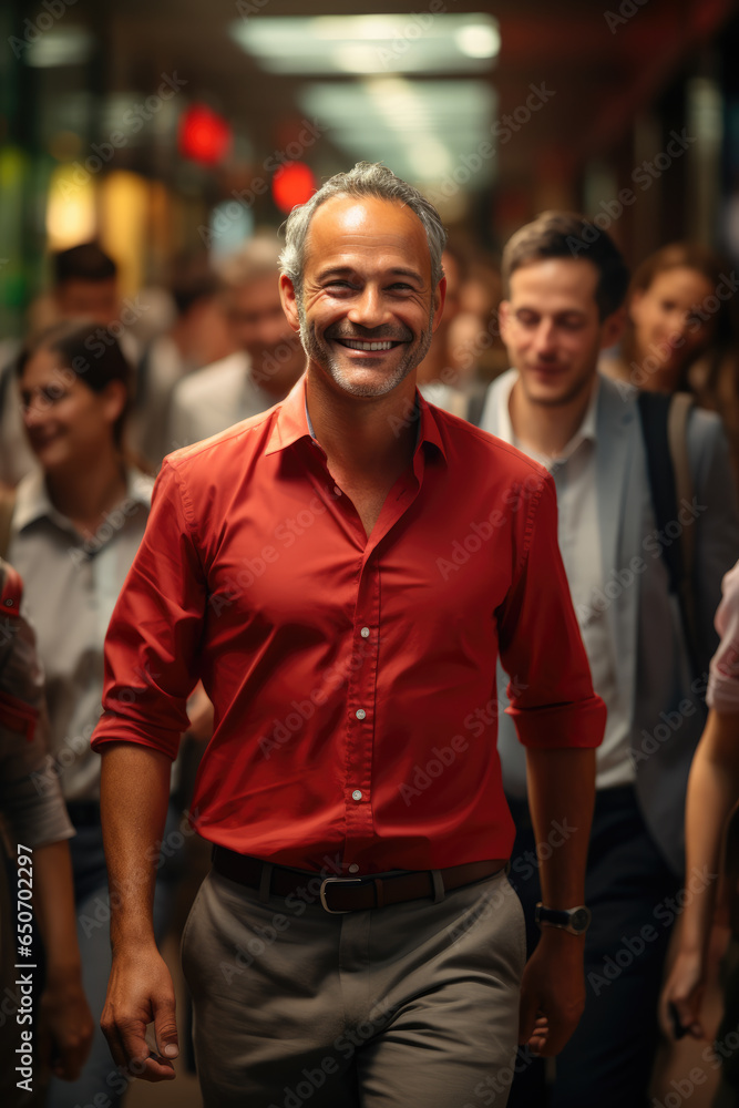 a businessmen in a shirt on his way to his home office working desk, ai generated.
a businessmen in a shirt on his way to his home office working desk, ai generated.
