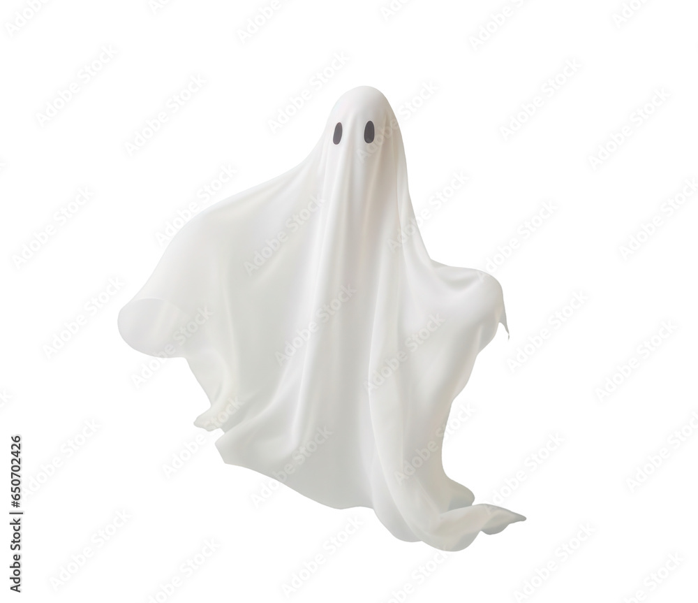 flying halloween ghost in a white sheet, png file of isolated cutout object on transparent background. flying halloween ghost in a white sheet, png file of isolated cutout object on transparent background.