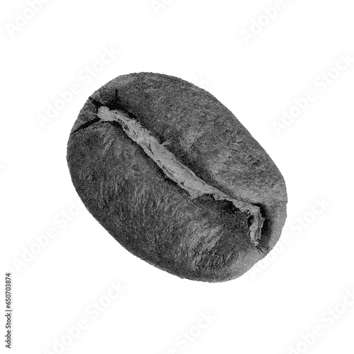 Ultra-Realistic Digital Vector Drawing of a Coffee Bean Incredible Details Highly Detailed