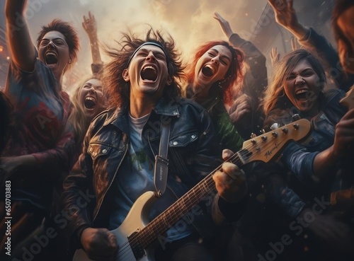 A group of rock musicians