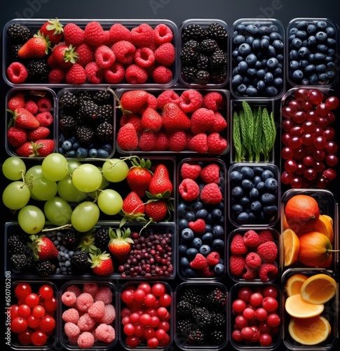 A tray filled with lots of different types of fruit