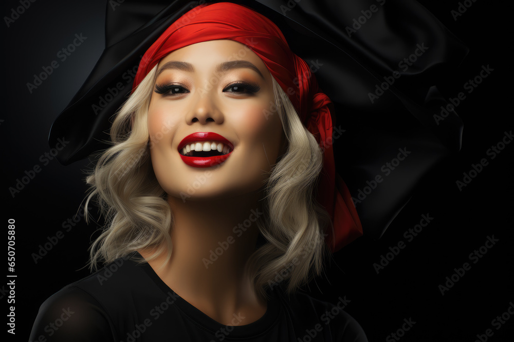 beautiful woman applying lipstick, ai generated. beautiful woman applying lipstick, ai generated.