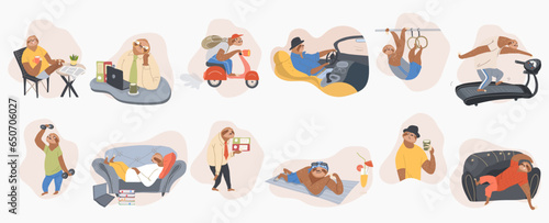 Sloth Laziness Compositions Set