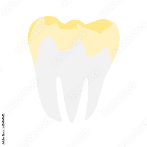 unhealthy yellow teeth