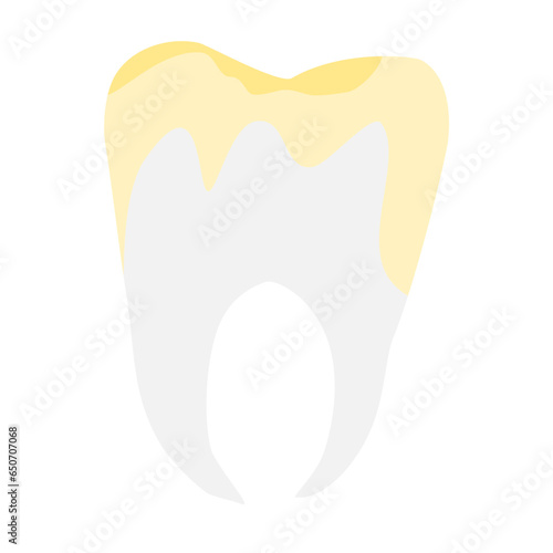 unhealthy yellow teeth