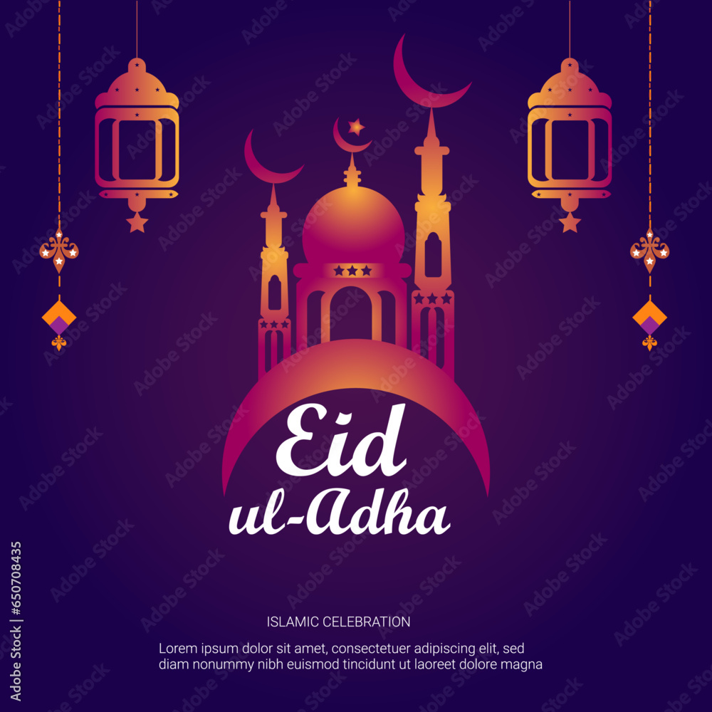 Eid al Adha social media vector design