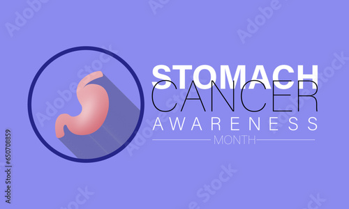 Stomach Cancer awareness month is observed every year In November. Background, banner, card, poster, template. Vector illustration.