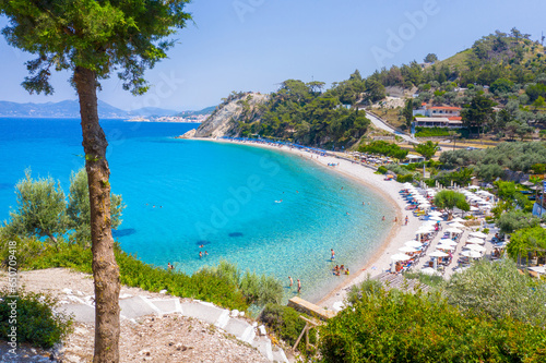 Amazing beach of Tsamadou on Samos island, Greece. photo