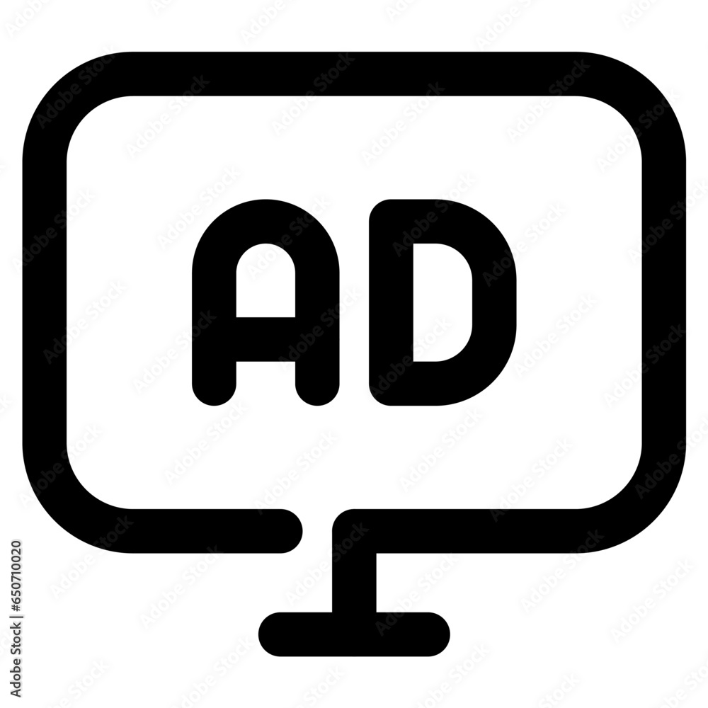 online advertising icon vector illustration asset element