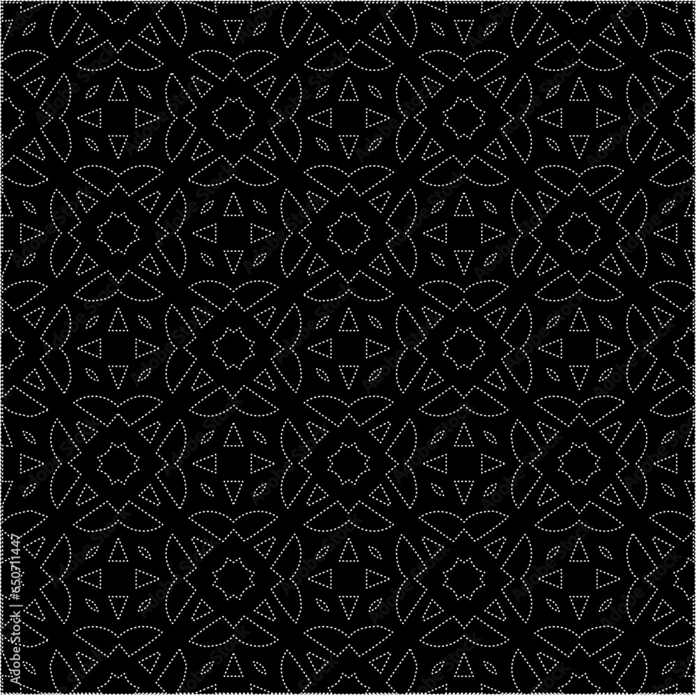 A repeat pattern of white dots on a black background. Simple texture for posters, sites, business cards, covers.