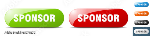 sponsor button. key. sign. push button set