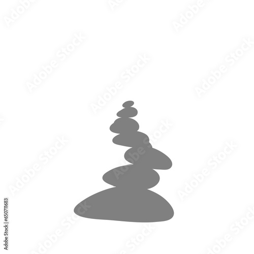 Balance pebble stone vector illustration. Wellness harmony logo.