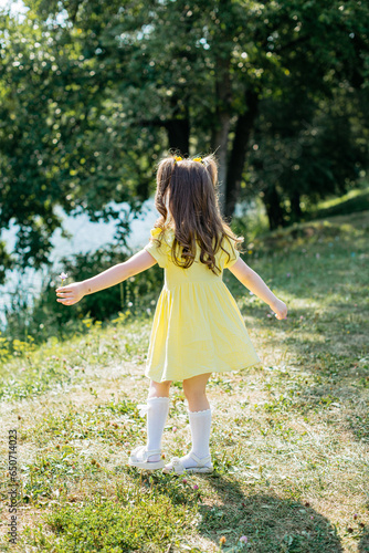 little child playing in a park