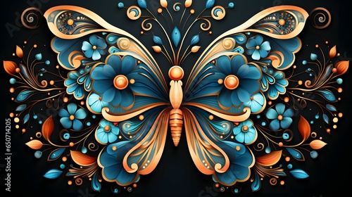 abstract background with butterfly