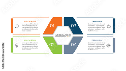 Vector infographic design template with 4 options or steps