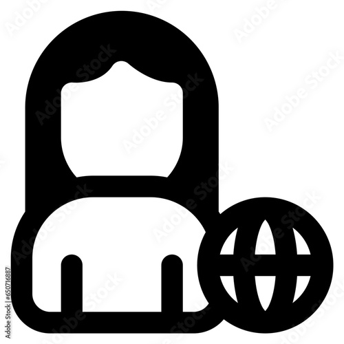 digital nomad icon vector illustration asset element