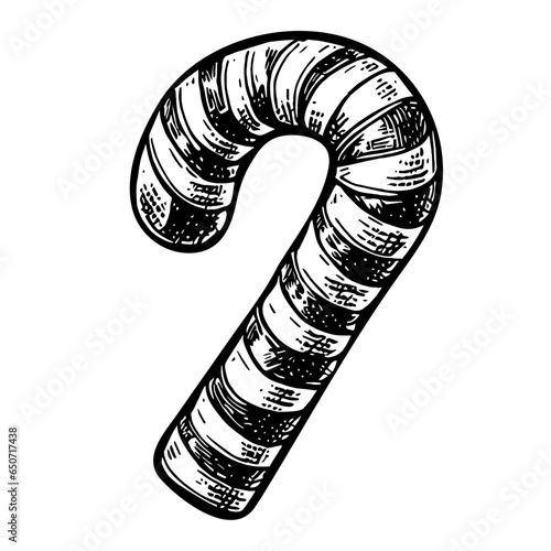 Christmas candy cane cute sketch