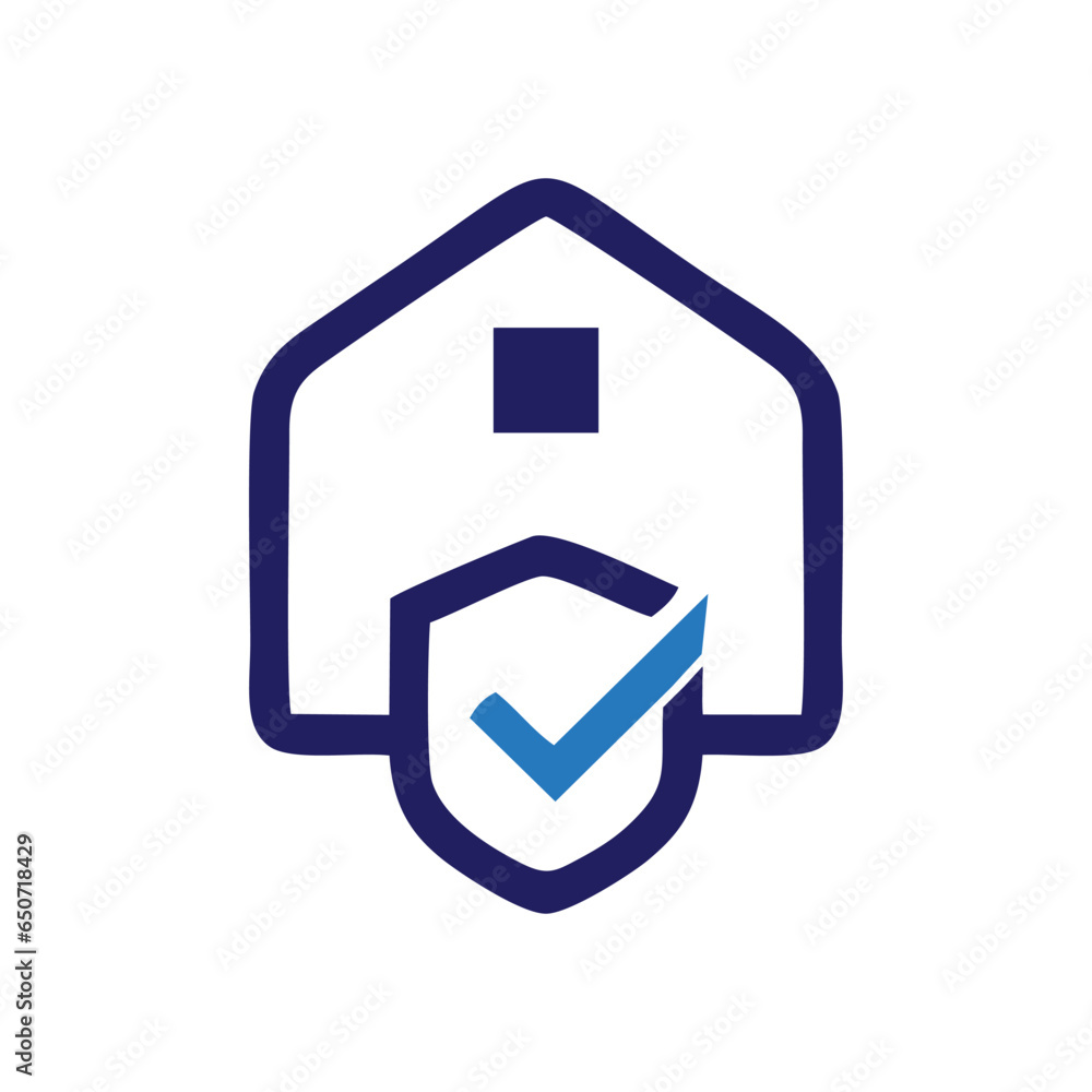 house security guard logo with shield. data security. home protection vector house security guard logo with shield. data security. home protection vector