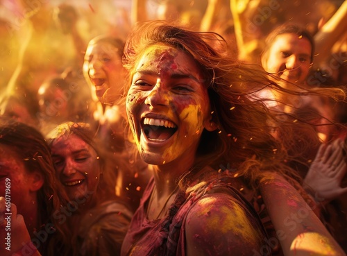 People at the Holi Festival